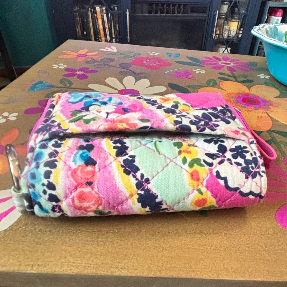 Vera Bradley Pink Floral mini id/coin wallet
